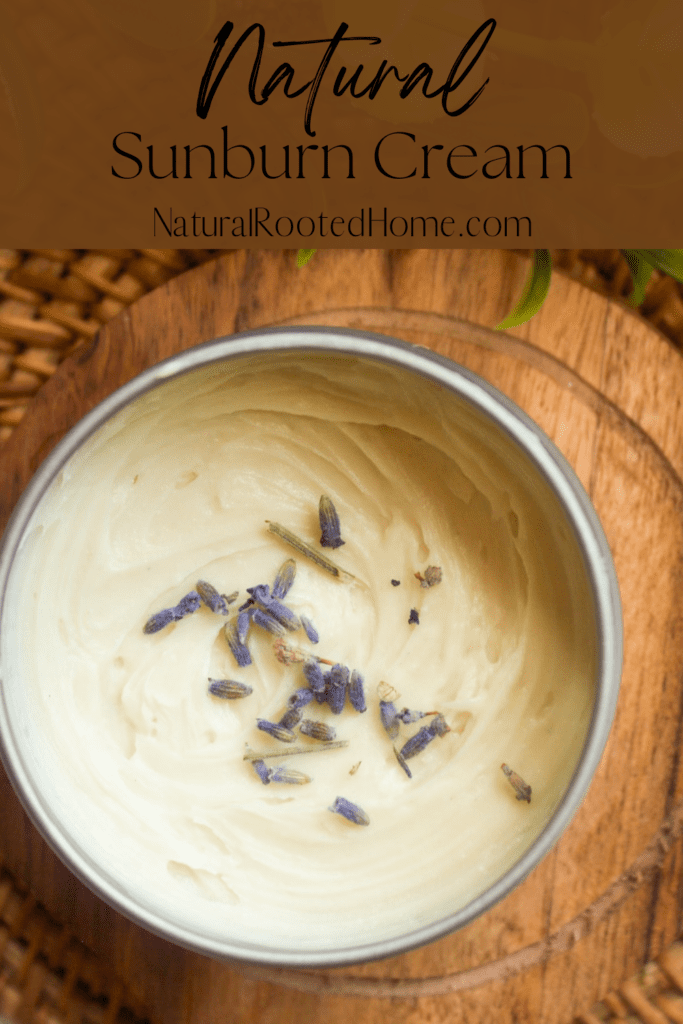 Organic Natural Sunburn Cream