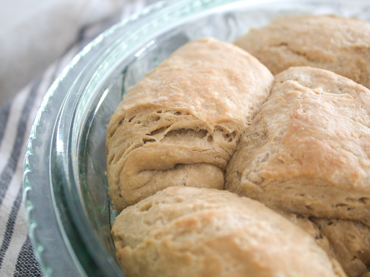 Overnight sourdough biscuits without baking powder
