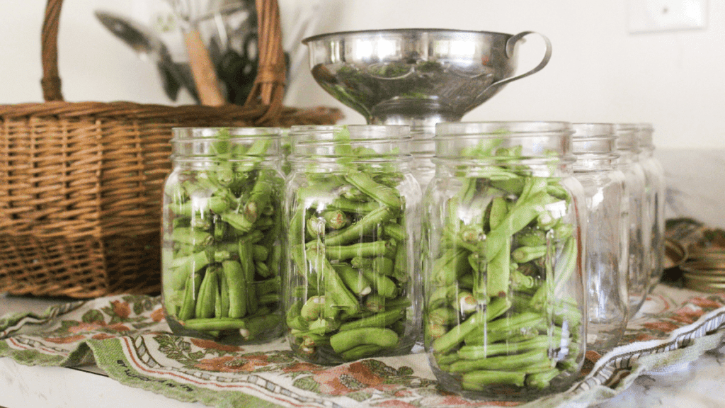 Canning Green Beans in Pint Jars